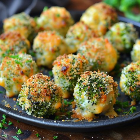 Baked Broccoli Cheese Balls are a delightful and savory snack that’s crispy on the outside and filled with a cheesy, broccoli-packed center. They’re not heavy or overly indulgent, making them a perfect appetizer or side dish for any meal. If you’re looking for a light and delicious snack that’s also packed with nutrients, you’ve come to the right place. When you combine finely chopped broccoli with a blend of cheeses and bake them to golden perfection, you get a snack that’s both healthy and ... Broccoli Appetizer Recipes, Baked Broccoli Cheese Balls, Broccoli Appetizers For Party, Broccoli Balls, Broccoli Cheese Balls, Cheesy Broccoli Bites, Cabbage Recipes Southern, Cheese Balls Recipe, Baked Broccoli