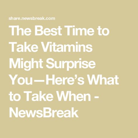 The Best Time to Take Vitamins Might Surprise You—Here’s What to Take When - NewsBreak When To Take Vitamins, Take Vitamins, Day Of Eating, Vitamin Supplements, A Perfect Day, Plant Based Diet, Perfect Day, Work Out, We Need