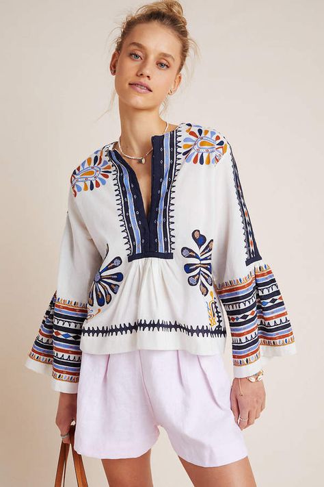 Folklore Fashion, Ethno Style, Estilo Hippy, Spring 23, Antik Batik, Embroidery Fashion, Embroidered Blouse, Ethnic Fashion, Clothing For Women