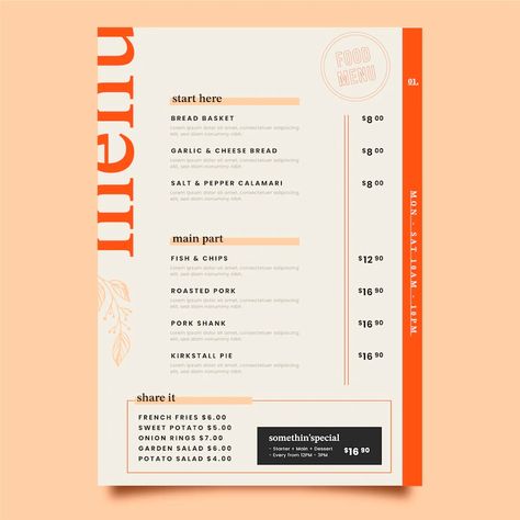 Fun Menu Design Ideas, Deli Menu Design, Trendy Menu Design, Menu Design Inspiration Creative, Menu Layout Design, Simple Menu Design, Menu Cafe, Menu Design Inspiration, Cafe Menu Design