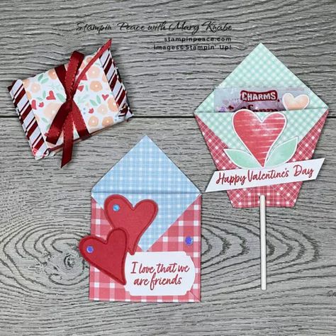 Stampin Up Valentines Treats, Stampin Up Valentine Treat Holders 2023, Stampin Up Valentine Treat Holders, Scrapbooking Retreats, Country Bouquet, Valentine Anniversary, Valentine Projects, Valentine Candy, Watercolor Wash