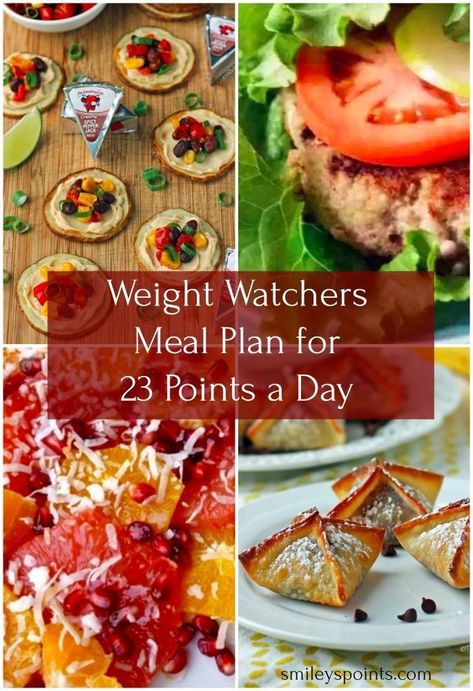 Check out these free meal plans for Weight Watchers to help you stay on track and to help motivate you in case you've fallen off the wagon or just need some inspiration! This plan is for 23 points a day but has tips for if you need more or less in a day! Weight Watcher Point System, Weight Watchers Meal Plan, Ww Meal Plan, Low Points Weight Watchers, Weight Watchers Menu, Weight Watchers Points Plus, Weight Watchers Plan, Smoothies Vegan, Plats Weight Watchers