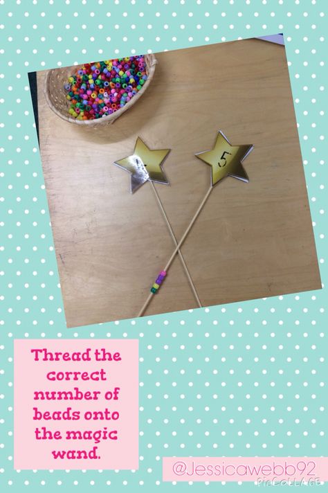 Thread the correct number of beads onto the magic wand. EYFS Fairytales Eyfs Activities, Eyfs Cinderella Activities, Fairy Tales Eyfs, Cinderella Eyfs Activities, Cinderella Eyfs, Fairytales Eyfs, Cinderella Activities, Reception Maths, Maths Eyfs