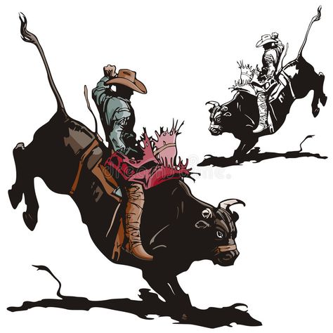 Western illustration series. Vector illustration of a rodeo cowboy riding a bull , #AD, #Vector, #rodeo, #series, #Western, #illustration #ad Western Illustration, Gesture Drawing Poses, Illustration Series, Bucking Bronco, Truck Bumpers, Bull Riders, Rodeo Cowboy, A Bull, Bull Riding