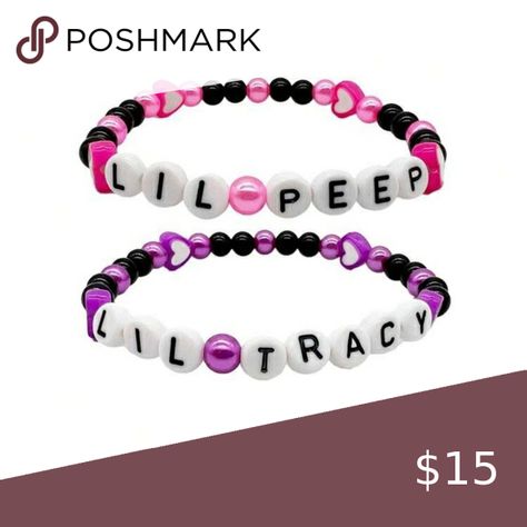 Lil Peep / Lil Tracy Bracelets Lil Peep Lil Tracy, Lil Tracy, Loom Bracelets, My Saves, Bracelet, Jewelry Watches, Plus Fashion, I Love, Outfit Inspo