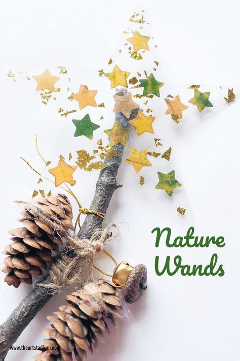 Dig into your nature collection (or go for a nature walk!) to make these magical nature wands. Mosquitoes be gone! Rainbows appear! Let it rain!!!! #naturecrafts #naturecraftsforkids Nature Wands, Stadium Art, West Nile Virus, Magical Nature, Star Stencil, Paper Leaves, Nature Walk, Sparrows, Nature Collection