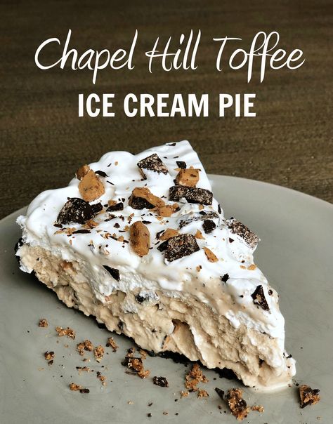 Coffee Toffee Ice Cream, Toffee Desserts, Homemade Ice Cream Pie, Toffee Dessert, Easy Cream Pie, Toffee Ice Cream, Coffee Toffee, Christmas Ice Cream, No Bake Summer Desserts