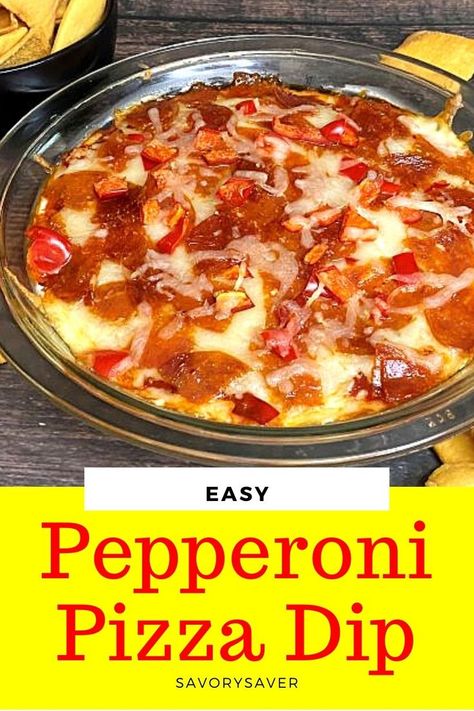 Dip Cream Cheese, Easy Pepperoni Pizza, Cream Cheese Pizza, Cheesy Bacon Dip, Pepperoni Dip, Pizza Dip Recipes, Pepperoni Pizza Dip, Cheesy Appetizer, Pizza Dip