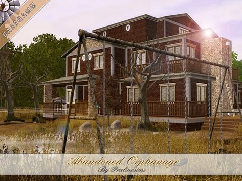 Pralinesims' Abandoned Orphanage Sims 4 Orphanage Cc, Sims 4 Orphanage, Abandoned Orphanage, Artist Homes, Sims 3 Worlds, Ts3 Cc, Sims Builds, Sims 4 House Design, Sims House Plans