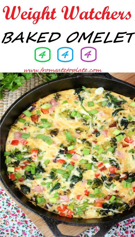 Ww Omelette Recipe, Weight Watchers Frittata Recipes, Omlet Recipes Omelettes Oven Baked, Veggie Omlet Recipes Healthy, Omlette Healthy Recipes Breakfast, Oven Omelette Recipe, Healthy Omlet Recipes, Healthy Omelette Recipe, Baked Omelette Recipe