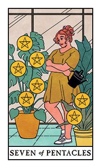 7 of Pentacles 7 Of Pentacles, Modern Witch Tarot Deck, Pentacles Tarot Meaning, Seven Of Pentacles, Modern Witch Tarot, Witches Tarot Deck, Weekly Tarot, Tarot Horoscope, Animal Tarot