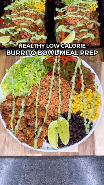 High Protien Meals For Fat Loss, Protein Burrito Bowl, High Protein Burrito Bowl, High Protein Burrito, High Volume Meals, Low Calorie High Volume Meals, Protein Burrito, Volume Eating, Bowl Meal Prep