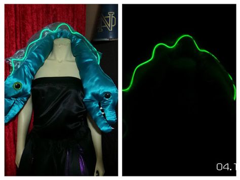 LED Lighted Spine  Ursula Electric EELs by DanceswithDragonflys Ursula Costume Diy, High School Musical Costumes, 5k Costume, Ideas Carnaval, The Little Mermaid Musical, Ursula Costume, Musical Costumes, Mermaid High, Flotsam And Jetsam