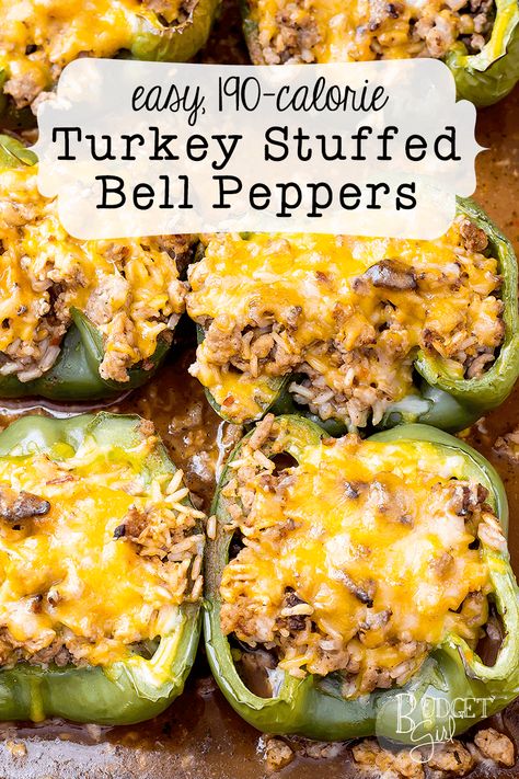 Stuffed Bell Pepper Meal Prep, Easy Turkey Stuffed Bell Peppers, Low Cal Crockpot Meals 300 Calories, Turkey Bell Peppers Stuffed, Low Calorie Meal Ideas For Dinner, Low Fat Stuffed Peppers, Meal Prep Breakfast Ideas Low Calorie, Low Calorie Bell Pepper Recipes, Low Cal Stuffed Peppers