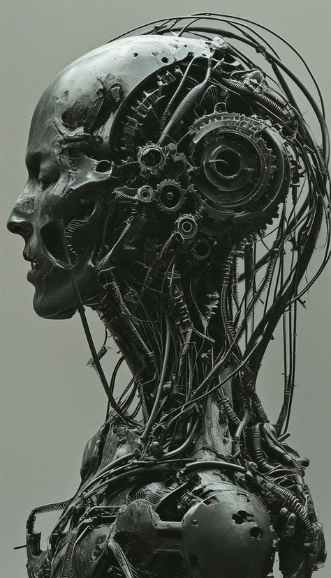 Horror Animals, Biomechanical Art, Bio Mechanical, Cyborgs Art, Alien Face, Mechanical Art, Robot Design, Guardians Of The Galaxy, Fantasy Creatures