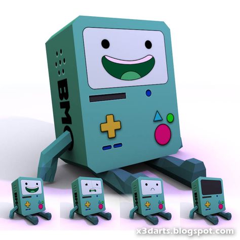 X3darts: Downloads Adventure Time Bmo, Papercraft Anime, Papercraft Download, Time Images, Free Anime, Paper Toys, Nintendo Games, Sticker Book, Nintendo Consoles