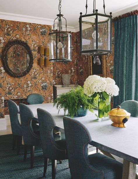 4 dining rooms for post-lockdown entertaining inspiration | House & Garden Eclectic Dining Room, Eclectic Dining, Dining Room Ideas, London House, Large Dining Room, Dining Room Inspiration, Pierre Frey, Beautiful Living Rooms, House Garden