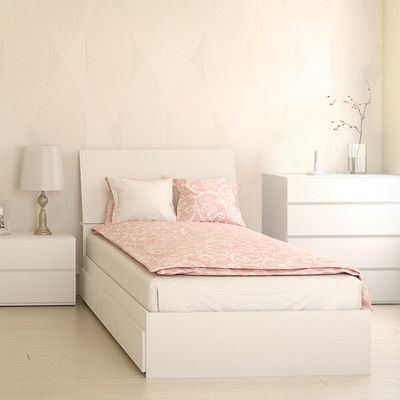 Zipcode Design Chelsey Platform Bed with Storage Size: Twin Wood Pallet Bed Frame, Arranging Bedroom Furniture, White Bed Frame, Babies Room, Twin Platform Bed, White Bed, Platform Bed With Storage, Bed With Storage, Teen Room Decor