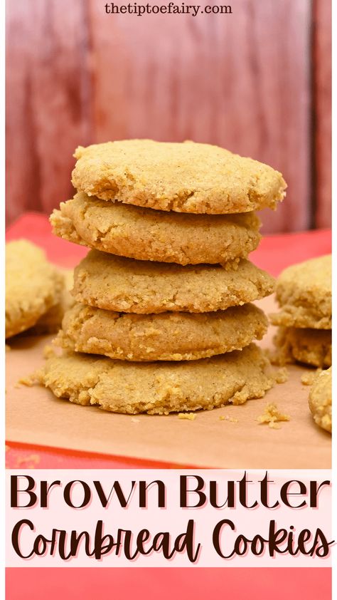 Brown Butter Corn Cookies, Jiffy Cornbread Recipes Sweet, Jiffy Cornbread Dessert, Jiffy Cornbread Cookies, Jiffy Cornbread Dessert Recipes, Jiffy Cornbread Ideas, Cornbread Cookies Jiffy, Sweet Jiffy Cornbread Recipes, Jiffy Mix Cornbread Recipes