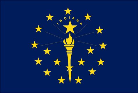 State flag of Indiana Indiana Flag, Us States Flags, Familiar Places, Flag Symbol, State Symbols, Southern Indiana, Caitlin Clark, Indiana State, United States Flag