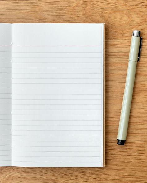 Blank plain white notebook page with a pen mockup | free image by rawpixel.com / KUTTHALEEYO Plain Book Page, Book Page Aesthetic, Plain Book Page Aesthetic, Pink Notepad, Page Aesthetic, Notebook Mockup, White Notebook, Plain Notebook, Pink Notebook