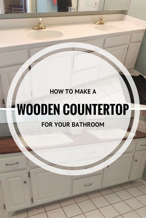 Wooden Bathroom Countertop, Countertop Inspiration, Bathroom Improvements, Bathroom Counters, Diy Bathroom Remodel, Bathroom Countertop, Bathroom Counter, Bathroom Countertops, Diy Remodel