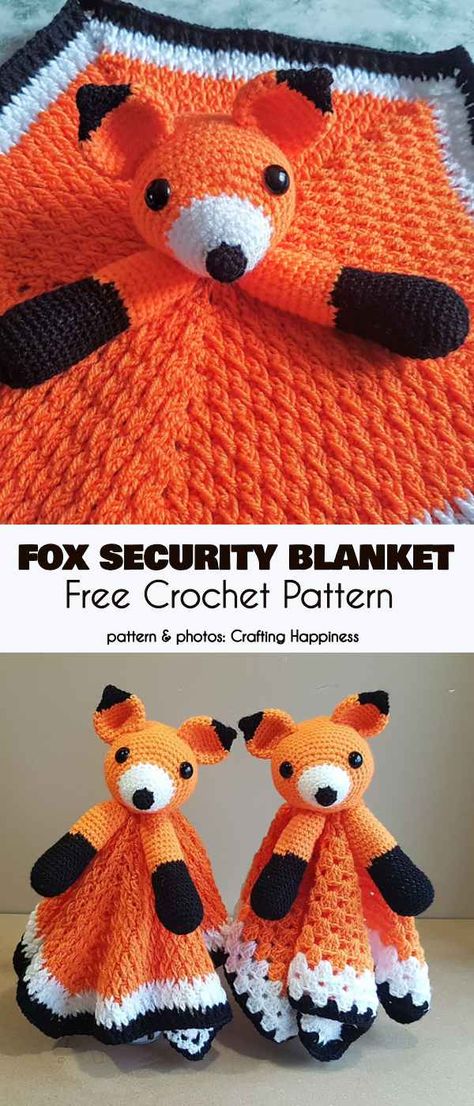 Fox Security Blanket Free Crochet Pattern | Your Crochet Free Crochet Security Blanket Pattern, Fox Lovey Crochet Pattern Free, Crochet Fox Lovey Free Pattern, Free Baby Security Blanket Crochet Patterns, Crochet Security Blanket Free Pattern Animals, Crochet Fox Lovey, Fox Crochet Blanket, Crochet Fox Security Blanket Free Pattern, Crochet Fox Pattern Free