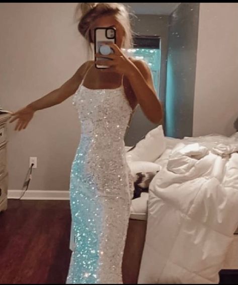 Sparkly White Formal Dress, Prom Dresses Sparkly Tight, Light Blue Sparkly Prom Dresses, Prom Vsco, White Sparkly Prom Dress, White Ball Dresses, Sparkly White Dress, White Sparkle Dress, Long Sparkly Dresses