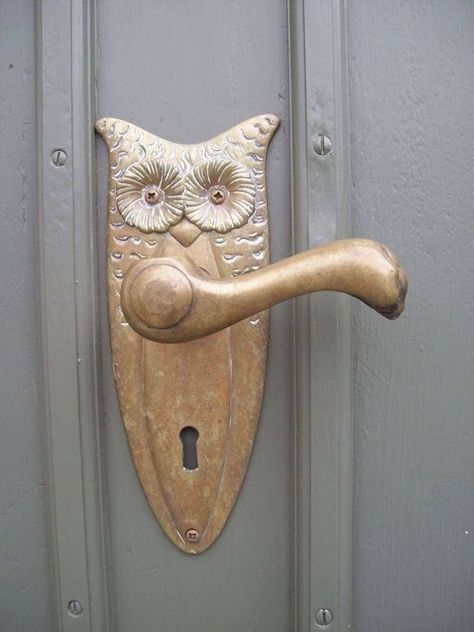 Ornate Door, Owl Door, Door Knobs And Knockers, Cool Doors, Deco Boheme, Doors And Hardware, Door Furniture, Decoration Inspiration, Unique Doors