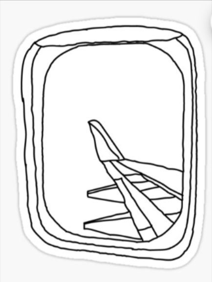 Aviation Doodles, Plane Window Drawing, Plane Line Art, 5sos Tattoo, Plane Window View, Plane View, Airplane Drawing, Plane Window, Window Drawing