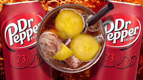 Dr Pepper Drink, Soft Drinks Recipes, Sour Pickles, Unique Drink, Dr Pepper Can, Pickle Butter, Fruit Roll, Fruit Roll Ups, How To Make Pancakes