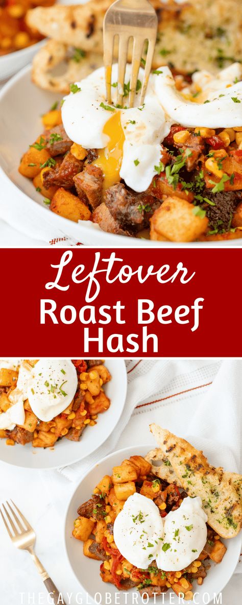 Roast Beef Hash, Leftover Pork Roast, Breakfast Hash Recipes, Leftover Pot Roast, Leftover Breakfast, Slow Cooker Roast Beef, Leftover Roast Beef, Leftover Beef, Leftover Pork