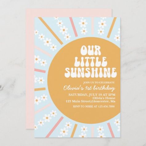 Floral First Birthday, Sunshine First Birthday, Boho Sunshine, First Birthday Favors, First Birthday Games, Sunshine Baby Showers, Sunshine Birthday, 1st Birthday Themes, 2nd Birthday Party Themes