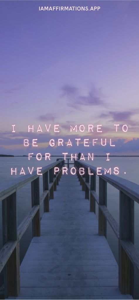 I have more to be grateful for than I have problems. From the I am app: https://iamaffirmations.app Life Gets Better, Motivation App, I Believe In Me, Life Sentence, The Best Is Yet To Come, Quotes About Moving On, Forgiving Yourself, Knowing God, Spread Love