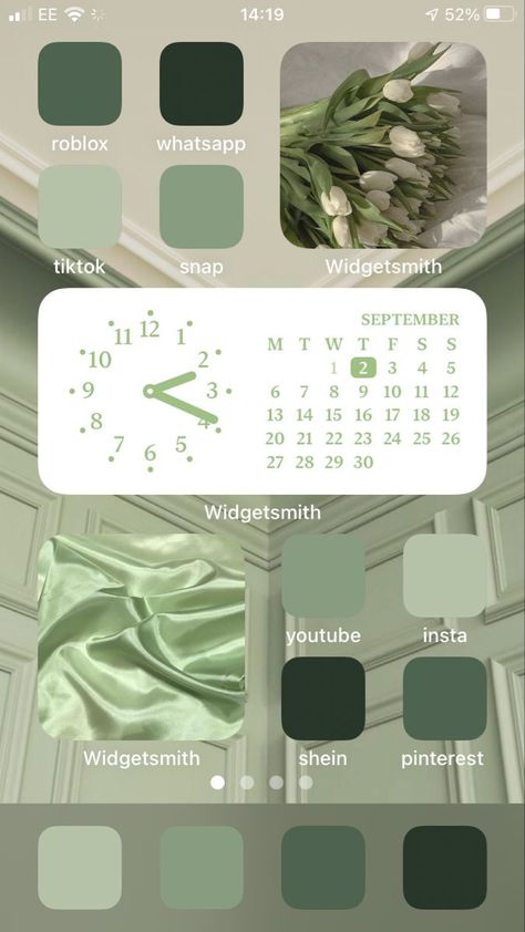 Widget Ideas Sage Green, Sage Green Ios14 Homescreen, Sage Green Phone Theme, Sage Green Wallpaper Iphone, Wallpaper Iphone Homescreen, Homescreen Wallpaper Iphone, Green Wallpaper Iphone, Mint Green Wallpaper Iphone, Ios14 Homescreen