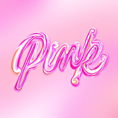 Liquid Typography, Girly Logo, Paint Lettering, Girly Fonts, 3d Type, Pink Chrome, Girly Pop, Girl Code, Instagram Website