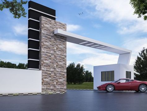 Main Gate Arch Design, Gate Arch Design, Society Gate, Gate Arch, Entrance Arch, Gate Designs Modern, Gate Wall Design, Fence Gate Design, House Main Gates Design