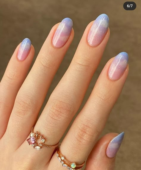 Lover Era Nails, Sns Nail Art, Nail Extension Design, Gel Extension Nails, Simple Nail Design, Cloud Nails, Minimal Nails Art, Chic Nail Art, Spring Nail Designs