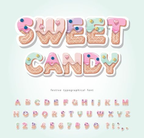 Fuente de dibujos animados dulce papel c... | Premium Vector #Freepik #vector #letras-alfabeto #abecedario #letras-numeros #fuentes-tipograficas Sweet Letters, Cake Cartoon, Alphabet Cake, Font Cute, Font Creator, Cartoon Font, Cute Letters, Cute Fonts, School Decorations