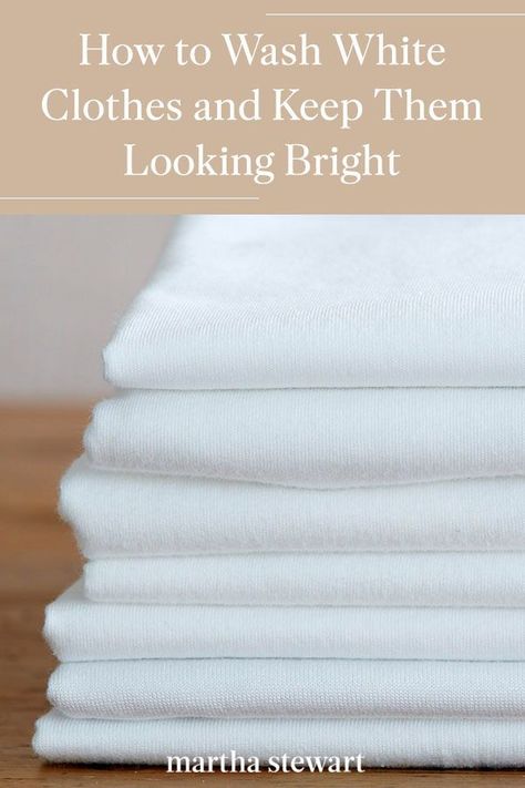 White Clothes Washing, Clothes Washing Hacks, Cleaning White Clothes, Whiten Clothes, Cleaning White Shirts, How To Whiten Clothes, Washing White Clothes, Dingy Whites, Brighten Whites