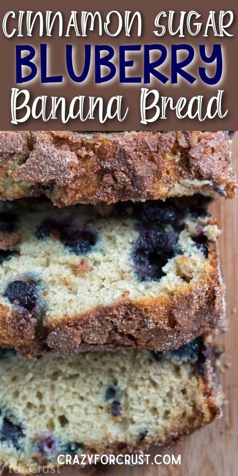 Blueberry Cinnamon Bread, Easy Banana Blueberry Bread, Banana Blueberry Recipes, Blueberry Banana Recipes, Banana Blueberry Bread Recipe, Banana Bread Blueberry, Zucchini Blueberry Bread, Banana Bread With Blueberries, Blueberry Banana Cake