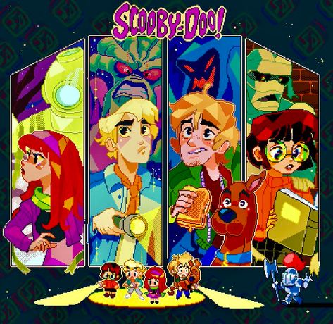 (4) dez on Twitter: "My fave piece of the year is probably this pixel art scooby gang! 👻 https://t.co/Dyetuqr1yl" / Twitter Scooby Gang, Scooby Doo Mystery Inc, Scooby Doo Images, Scooby Doo Mystery Incorporated, Dibujos Percy Jackson, Scooby Doo Mystery, Arte Cyberpunk, Wow Art, Old Cartoons