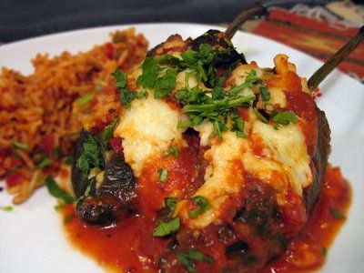 Shrimp Chiles Rellenos » We [Heart] Food Stuffed Chili Relleno Recipe, Chile Relleno Recipe, Rellenos Recipe, Poblano Peppers Recipes, Chili Shrimp, How To Make Shrimp, Roasted Poblano Peppers, Chili Relleno, Chile Relleno