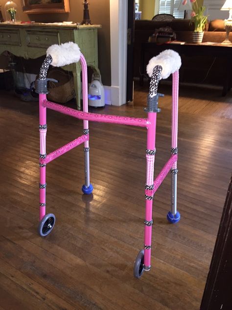 Decorated Walkers For Seniors, Decorating Walkers For Seniors, Decorated Walkers Ideas, Walker Decorations Diy, Rollator Decorations, Walker Decorations, Walker Decorations Decorating Ideas, Assisted Living Decor, Mobility Devices