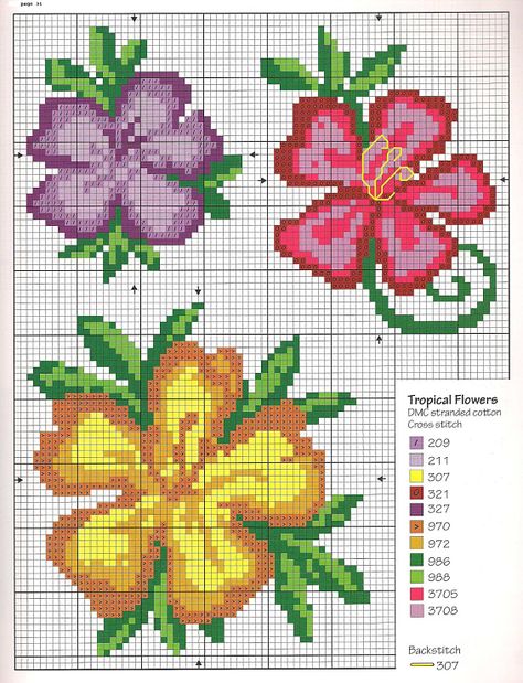 ...amapolas Floral Cross Stitch, Crochet Tapestry, Perler Patterns, Cross Stitch Patterns Free, Free Cross Stitch, Perler Bead Patterns, Cross Stitch Flowers, Cross Stitch Charts, Cross Stitch Chart