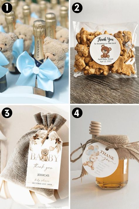 Bear Table Centerpieces, Bear Theme Thank You Gifts, Bear Theme Shower Favors, Can Barely Wait, Can't Bearly Wait Theme, We Can Barely Wait Favors, Can’t Barely Wait Decor, Teddy Bear Baby Shower Theme Treats Table, Bearly Wait Party Favors