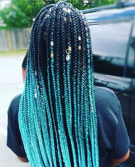 Box Braids For Black Women, Style Box Braids, Blue Braids, Island Twist, Black Box Braids, Colored Box Braids, Braids For Black, Blonde Box Braids, Short Box Braids