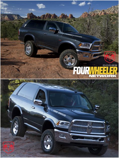 2017 Dodge Ram Charger Concept.    http://fourwheeler.com/moab-experience/2015/1504-ram-unveils-2017-ramcharger-concept-at-easter-jeep-safari-2015-in-moab/ Ram Charger 4x4, Dodge Ram Sport, Good Trucks, Ram Sport, Ram Power Wagon, Baja Truck, Ram Trx, Dodge Ramcharger, Dodge Ram Trucks