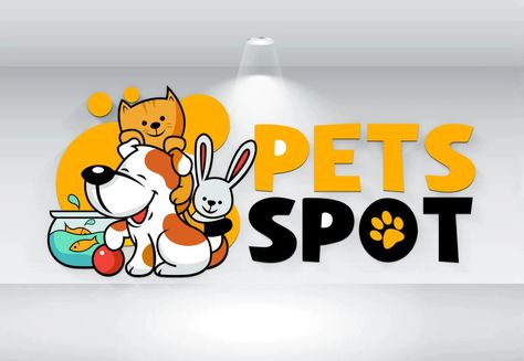 I will design professional pet shop,  custom pet business logo Petshop Logo Design, Pet Sitting Logo, Pet Shop Logo Design, Pet Advertising, Pet Shop Logo, Logo Dog, Spotted Animals, Pet Businesses, Restaurant Logo Design