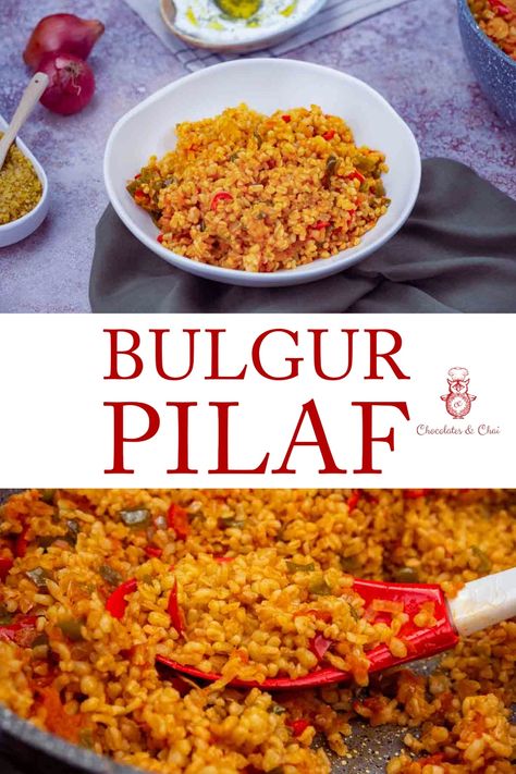 Learn how to make hearty and nutritious Bulgur Pilavi with this easy recipe. This pilaf is a staple across homes in Turkey. Bulgur Pilaf, Bulgur Recipes, Pilaf Recipes, Kebab Recipes, Main Course Recipes, Turkish Recipes, Food Staples, Dinner Dishes, Grilled Meat